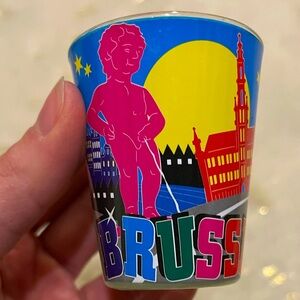 Colorful Brussels Souvenir Shot Glass